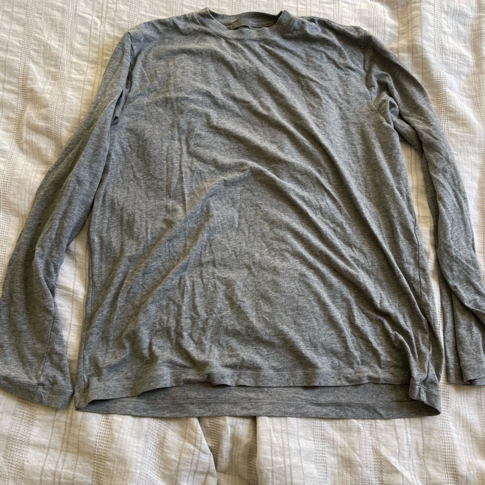 SKIMS Boyfriend Long Sleeve T-Shirt Dark Heather Grey